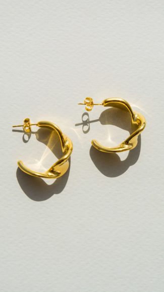Επιχρυσωμένα 18K σκουλαρίκια