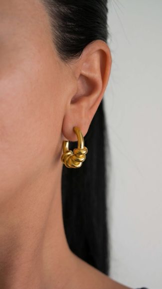 Επιχρυσωμένα 18K σκουλαρίκια